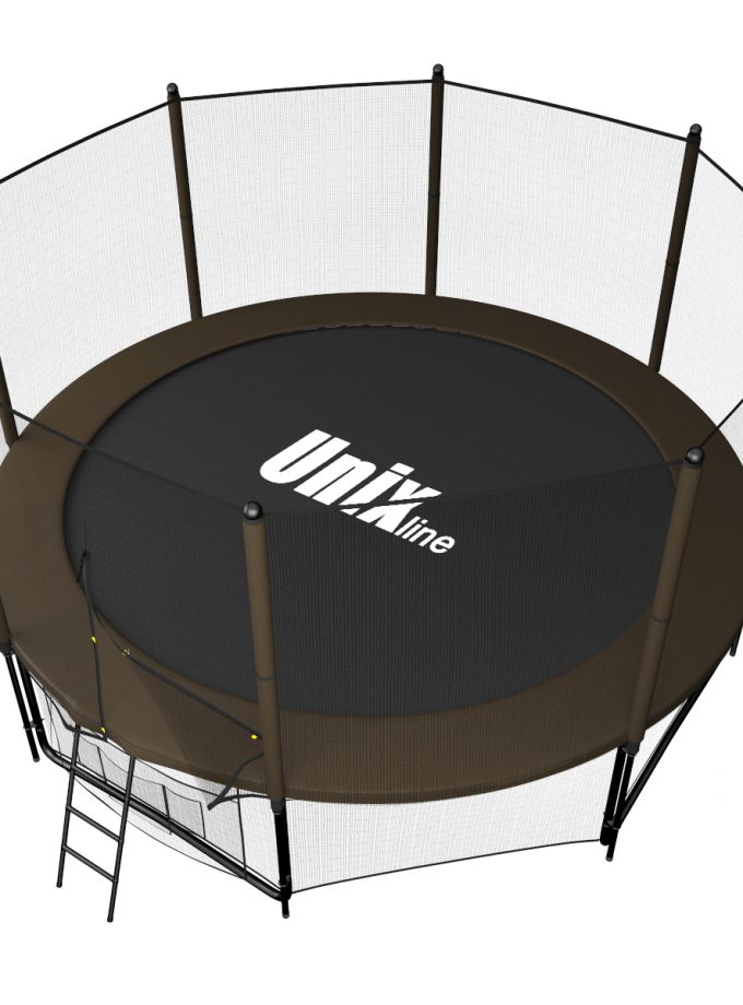 Батут UNIX Line Black&Brown 10 ft (outside)