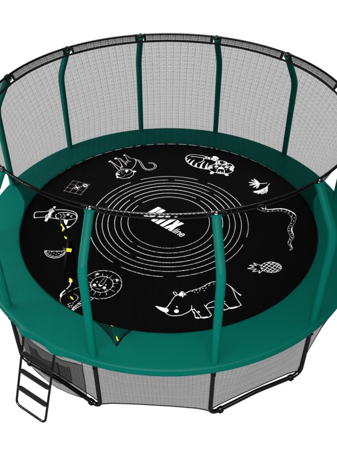 Батут UNIX Line SUPREME GAME 14 ft (green)