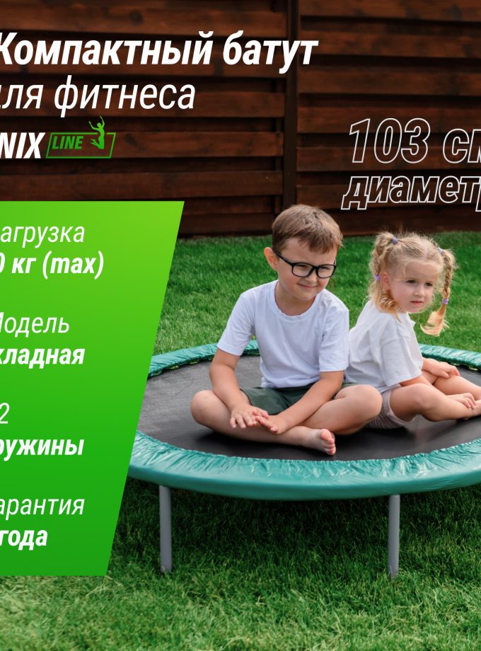 Батут спортивный UNIX Line FITNESS Compact (103 см)